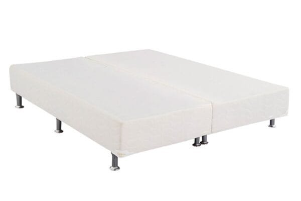 Base Cama Box Sommier Camurça Branco 30cm