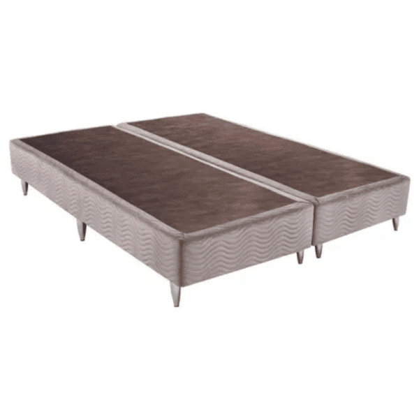 Base Cama Box Sommier Camurça