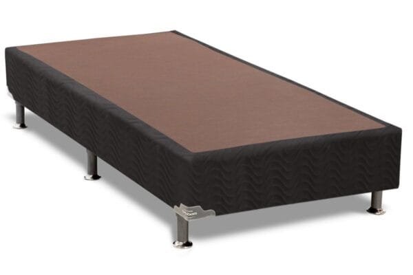 Base Cama Box Sommier Camurça Preto 30cm