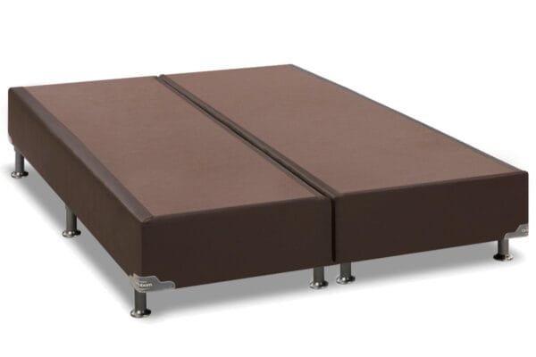 Base Cama Box Sommier Courino Marrom 30cm