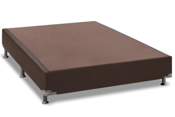 Base Cama Box Sommier Courino Marrom 30cm